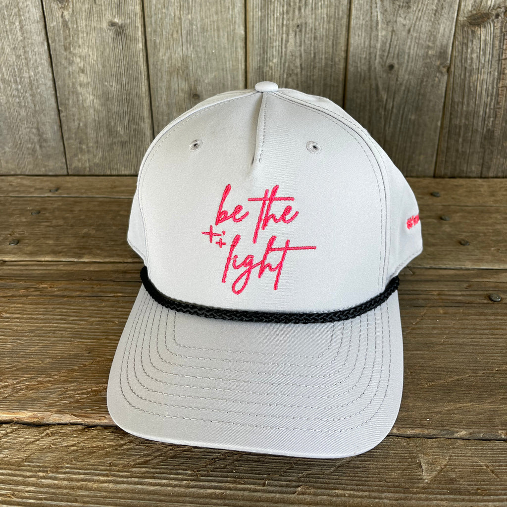 Oaklynn Memorial Cap "Be The Light" –  Fashion Ribbon Ball Cap | Grey/Pink | #LoveLikeOaklynn